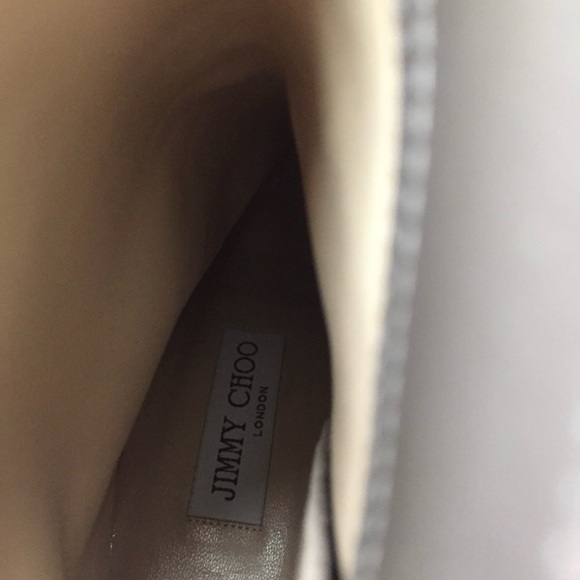 Auth Jimmy Choo Kassidy Suede Booties Bow Pointed Toe Ankle Boots Stilettos 39.5 - Picture 8 of 16